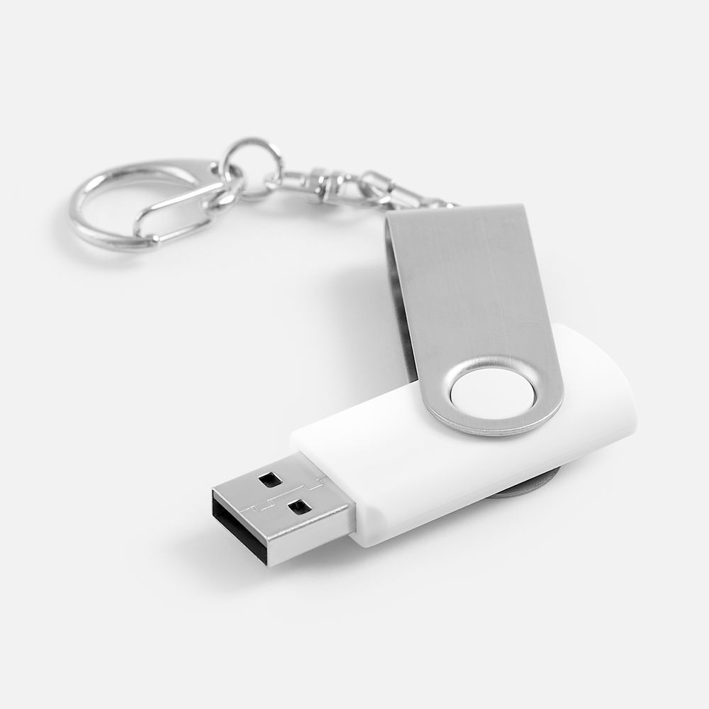 Флешка Twist, белая, 8 Гб - фото от интернет-магазина подарков Хочу Дарю