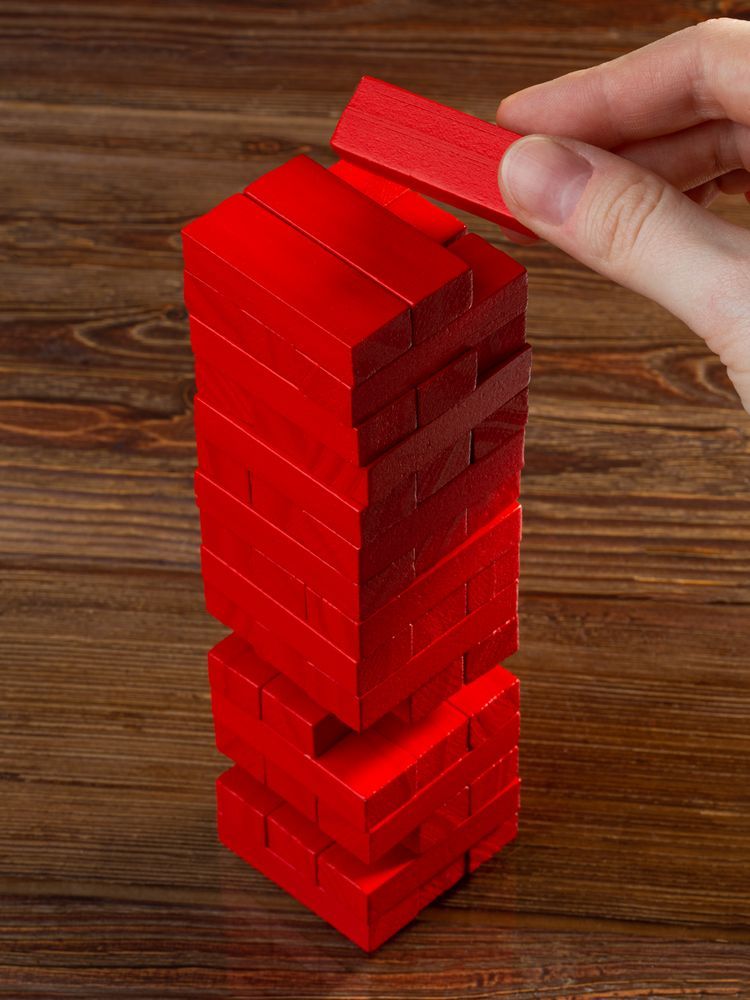 Игра «Деревянная башня мини», красная - фото от ХочуДарю