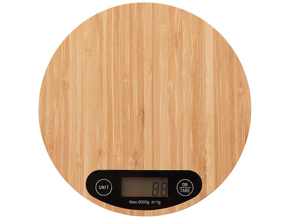 Бамбуковые кухонные весы Scale - фото от интернет-магазина подарков Хочу Дарю