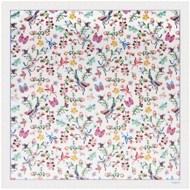 Платок Butterfly Silk, белый - фото от интернет-магазина подарков Хочу Дарю