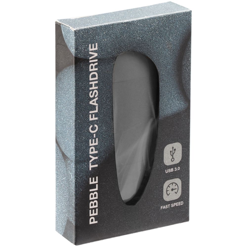 Флешка Pebble Type-C, USB 3.0, серая, 32 Гб - фото от интернет-магазина подарков Хочу Дарю