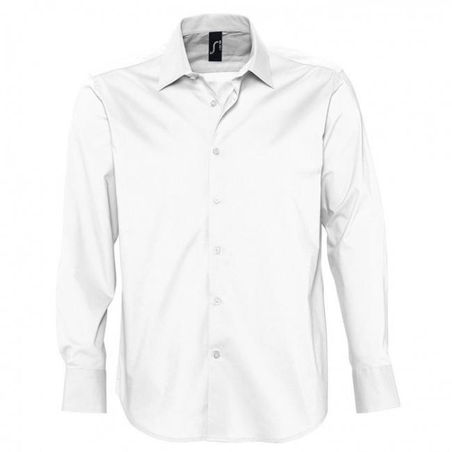 Рубашка "Brighton", белый_M, 97% хлопок, 3% эластан, 140г/м2 - фото от интернет-магазина подарков ХочуДарю