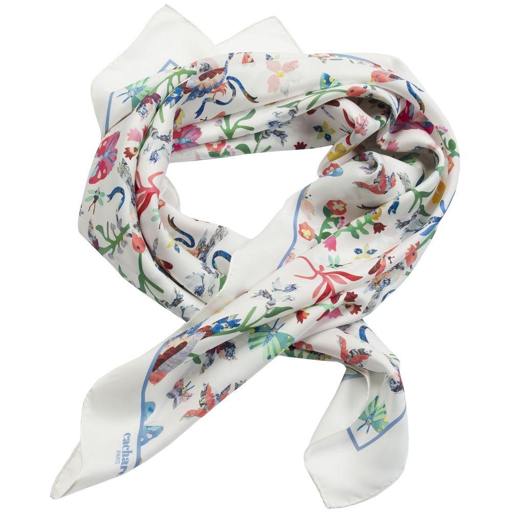 Платок Butterfly Silk, белый - фото от интернет-магазина подарков Хочу Дарю