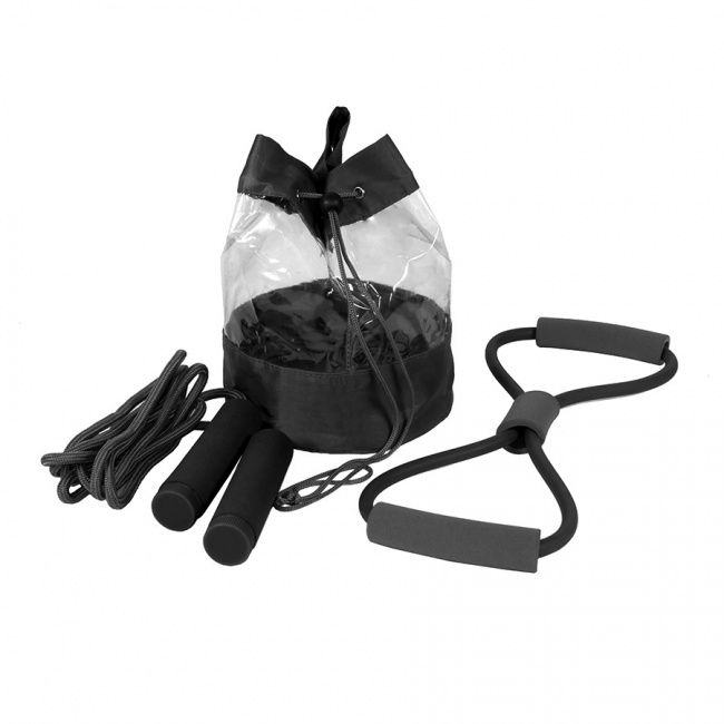 Набор SPORT UP, эспандер, скакалка, сумка, черный, полиуретан - фото от интернет-магазина подарков Хочу Дарю