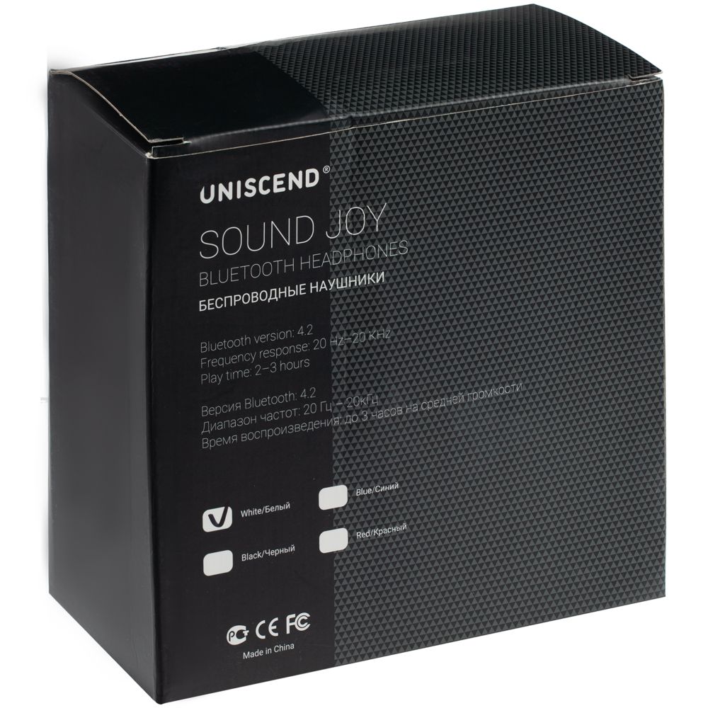 Беспроводные наушники Uniscend Sound Joy, белые - фото от интернет-магазина подарков Хочу Дарю