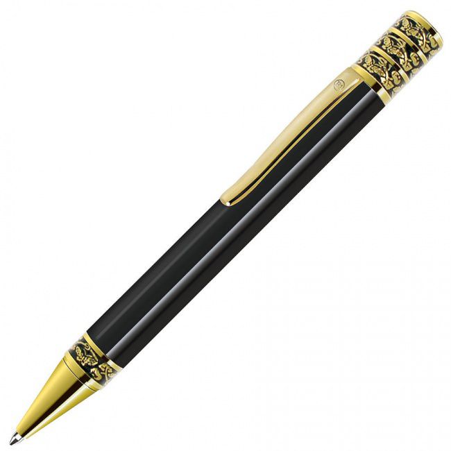 GRAND, ручка шариковая, черный/золотистый, металл - фото от интернет-магазина подарков ХочуДарю