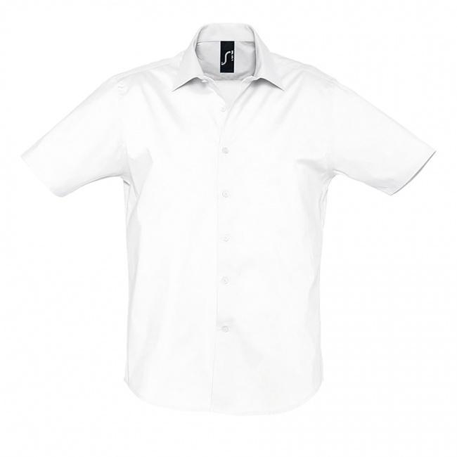 Рубашка мужская "Broadway", белый_S, 97% х/б, 3% п/э, 140г/м2 - фото от интернет-магазина подарков ХочуДарю