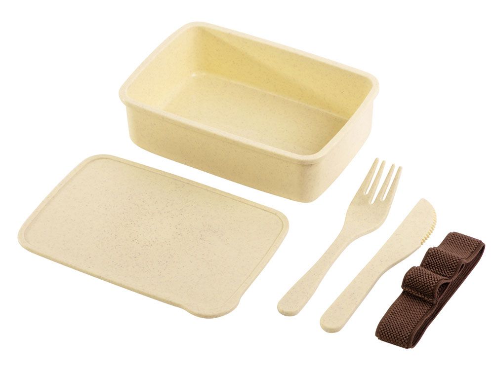 Ланч-бокс из бамбукового волокна «Meal», бежевый - фото от ХочуДарю