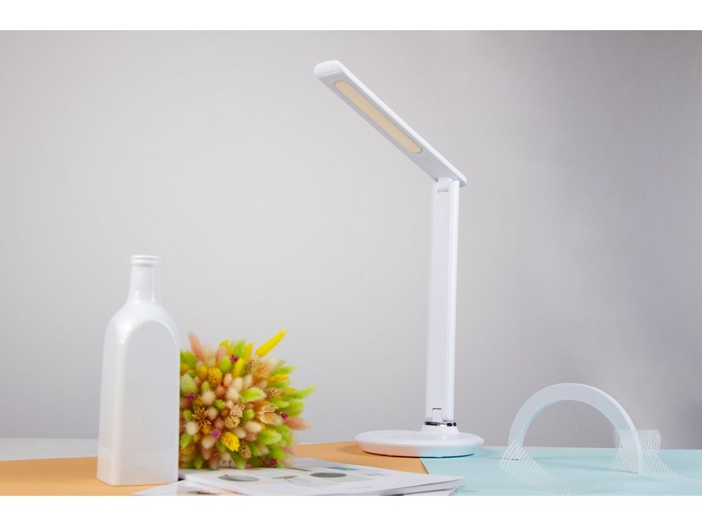 Настольная лампа с беспроводной зарядкой LED FAROS - фото от интернет-магазина подарков Хочу Дарю