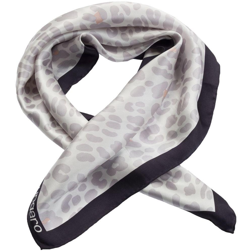 Платок Leopardo Silk, серый - фото от интернет-магазина подарков Хочу Дарю