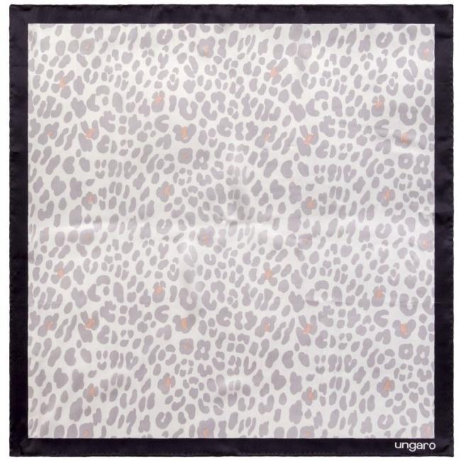 Платок Leopardo Silk, серый - фото от интернет-магазина подарков Хочу Дарю