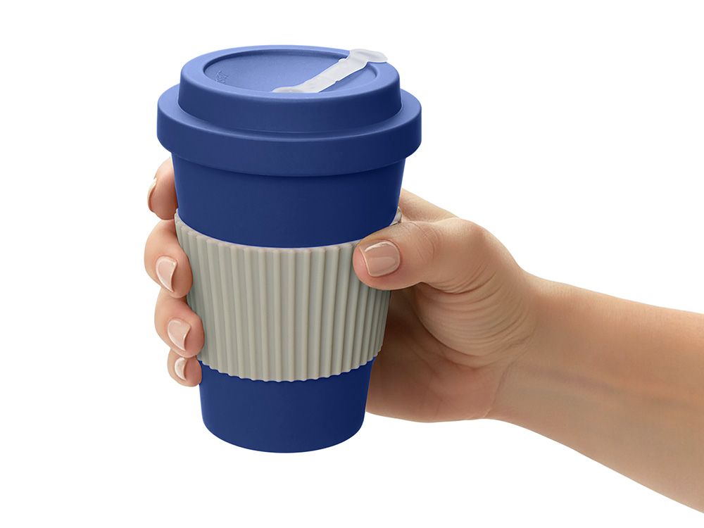 Термокружка из натуральных волокон «Muffin», темно-синий - фото от интернет-магазина подарков Хочу Дарю