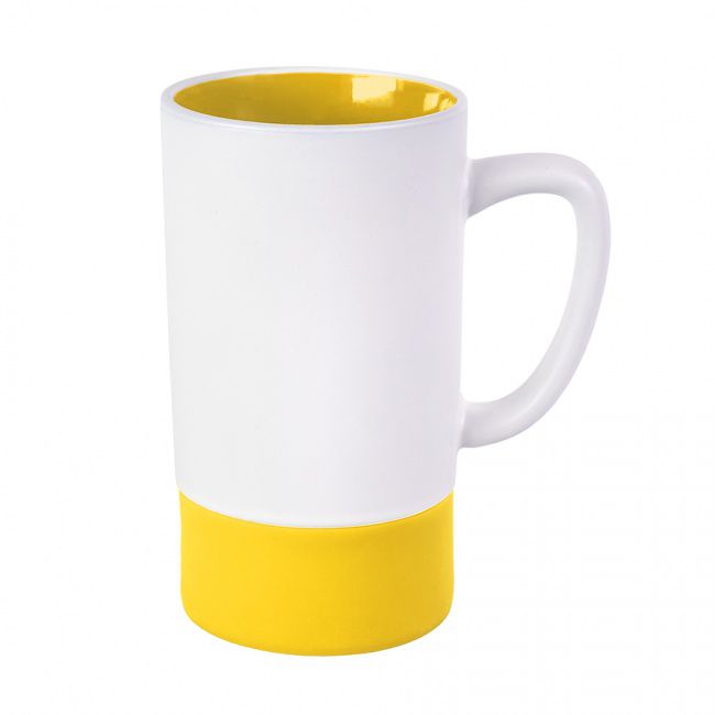 Кружка FUN2, белый с желтым, 470 мл,керамика - фото от интернет-магазина подарков Хочу Дарю
