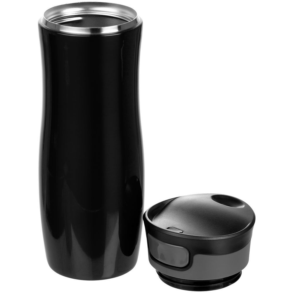 Термостакан Tansley, герметичный, вакуумный, черный - фото от интернет-магазина подарков Хочу Дарю