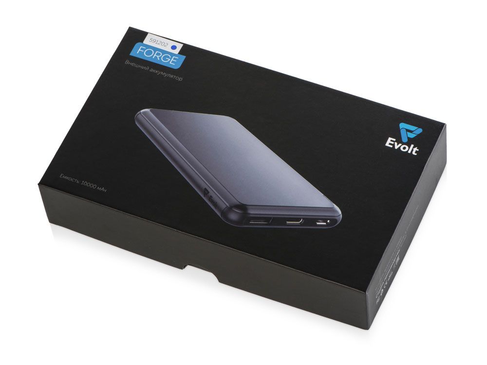 Внешний аккумулятор «Forge» v.2 , 10000 mAh, синий - фото от ХочуДарю