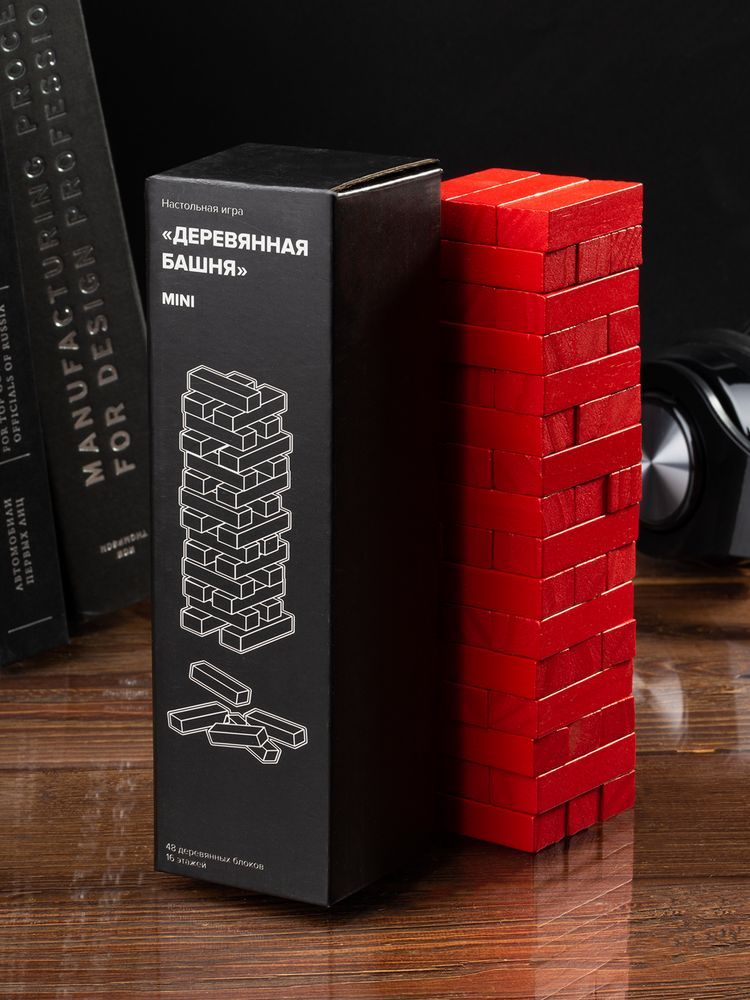Игра «Деревянная башня мини», красная - фото от ХочуДарю