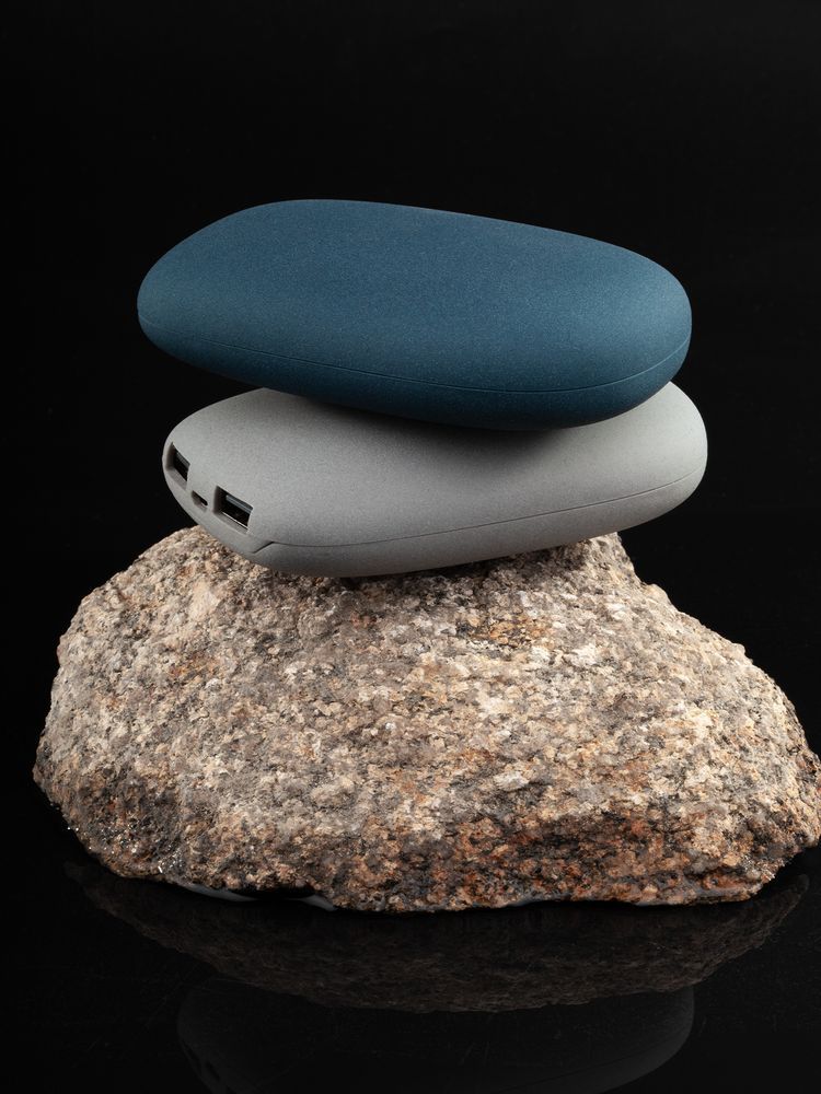 Внешний аккумулятор Pebble 7800 мАч, серо-синий - фото от интернет-магазина подарков Хочу Дарю