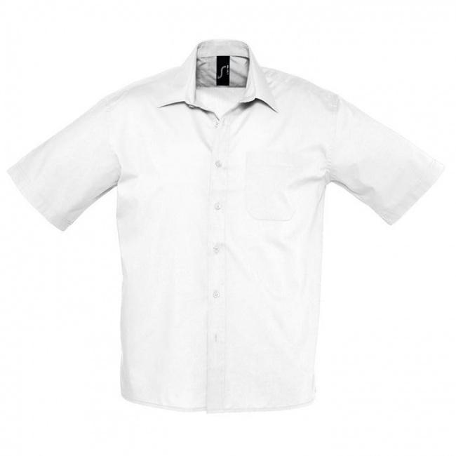 Рубашка"Bristol", белый_S, 65% полиэстер, 35% хлопок, 105г/м2 - фото от интернет-магазина подарков ХочуДарю