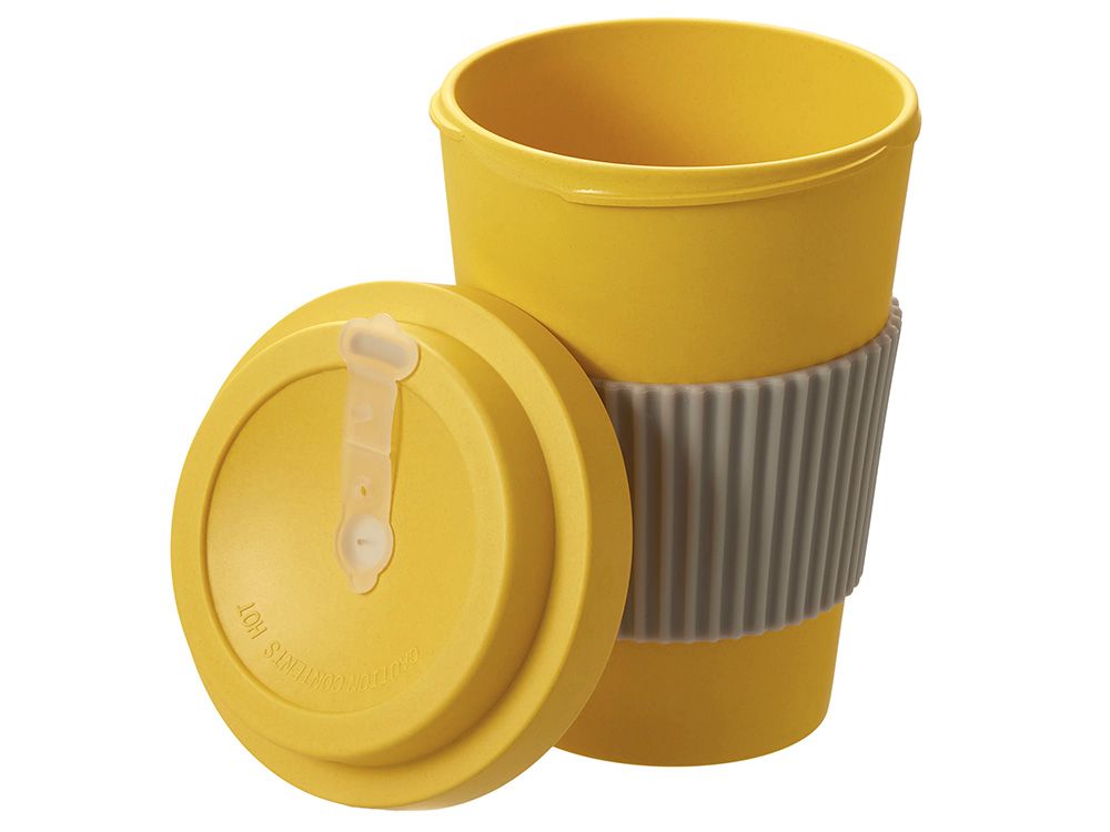 Термокружка из натуральных волокон «Muffin», желтый - фото от интернет-магазина подарков Хочу Дарю