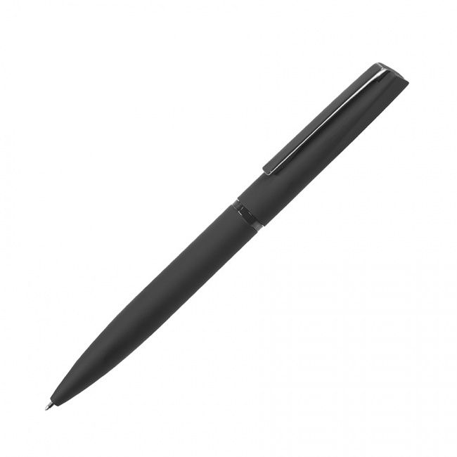 FRANCISCA, ручка шариковая, черный/вороненая сталь, пластик, софт-покрытие - фото от интернет-магазина подарков ХочуДарю