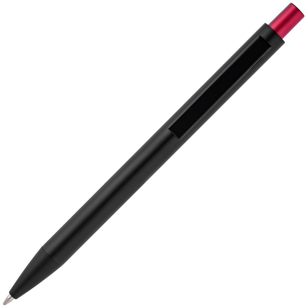 Ручка шариковая Chromatic, черная с красным - фото от интернет-магазина подарков ХочуДарю