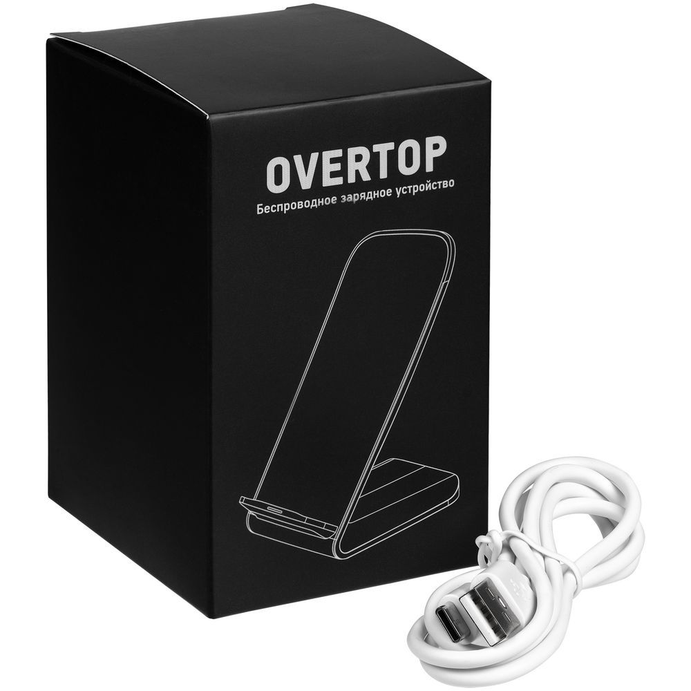 Беспроводное зарядное устройство с быстрой зарядкой Overtop, белое - фото от ХочуДарю