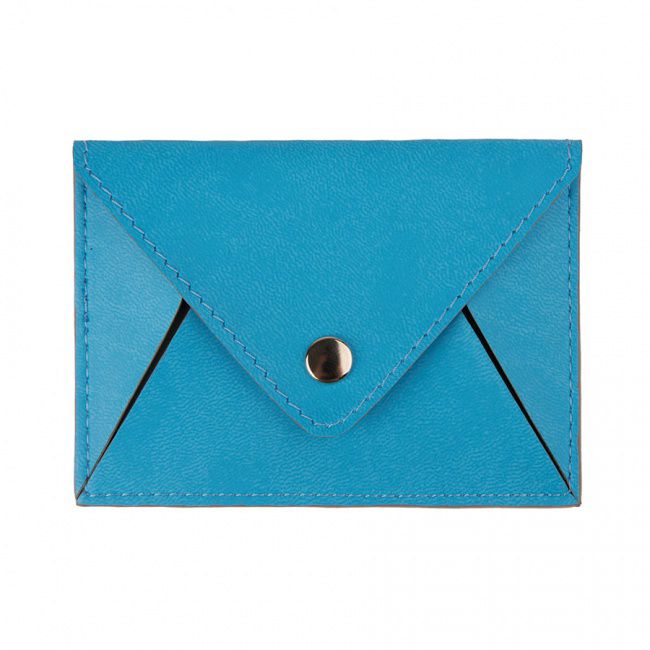 Холдер для карт "Sincerity", 7*11,5 см, PU, голубой с серым - фото от интернет-магазина подарков Хочу Дарю