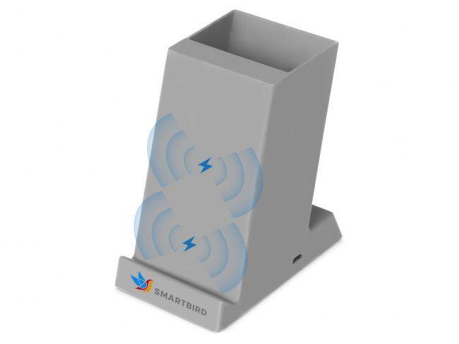 Настольное беспроводное зарядное устройство «Glow Box», серый - фото от ХочуДарю