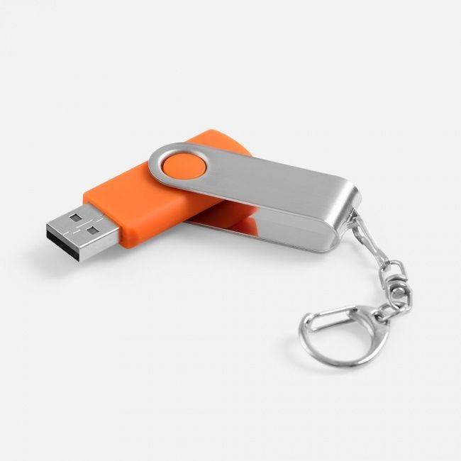 Флешка Twist, оранжевая, 16 Гб - фото от интернет-магазина подарков Хочу Дарю