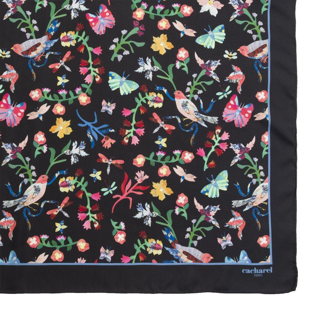 Платок Butterfly Silk, черный - фото от интернет-магазина подарков Хочу Дарю