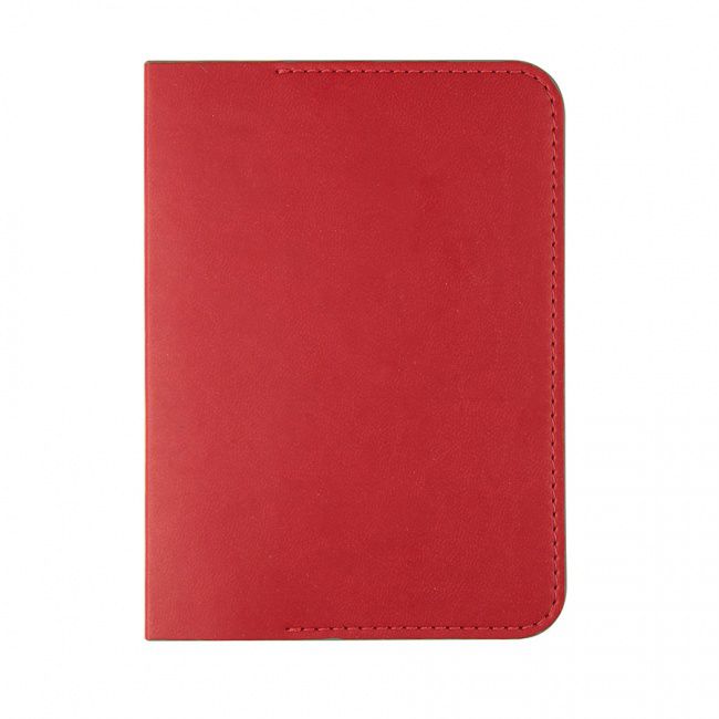 Обложка для паспорта  IMPRESSION, 10*13,5 см, PU, красный с серым - фото от интернет-магазина подарков Хочу Дарю