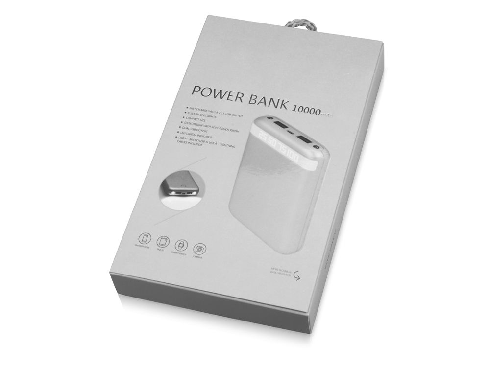 Портативное зарядное устройство Argent, 10000 mAh - фото от интернет-магазина подарков Хочу Дарю