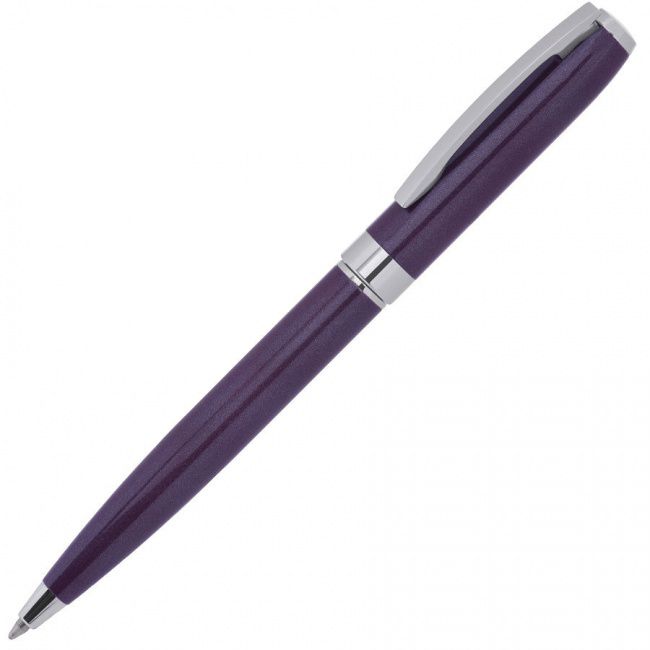 ROYALTY, ручка шариковая, фиолетовый/серебро, металл, лаковое покрытие - фото от интернет-магазина подарков ХочуДарю