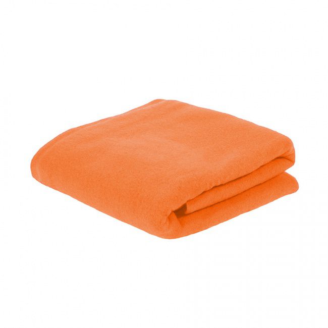 Плед PLAIN; оранжевый; 100х140 см; флис 150 гр/м2 - фото от интернет-магазина подарков Хочу Дарю
