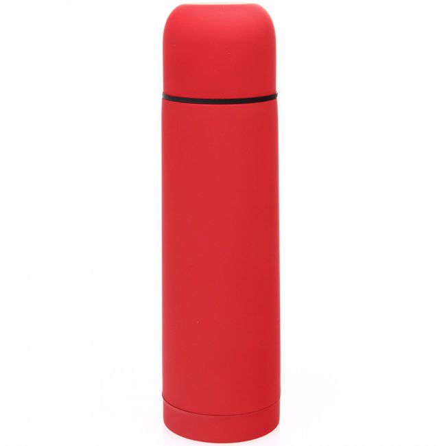 Термос вакуумный "Flask",сталь с покрытием софт тач, красный, 500 мл. - фото от интернет-магазина подарков Хочу Дарю