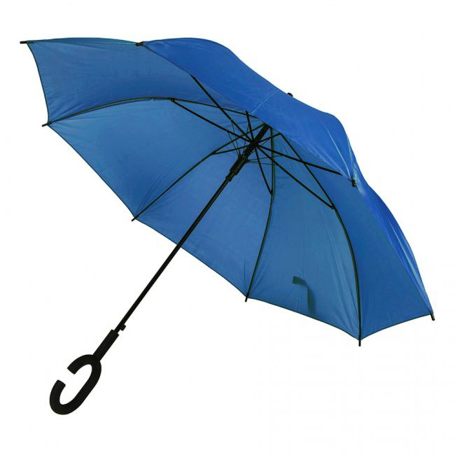 Зонт-трость HALRUM,  полуавтомат, синий, D=105 см, нейлон, пластик - фото от интернет-магазина подарков Хочу Дарю