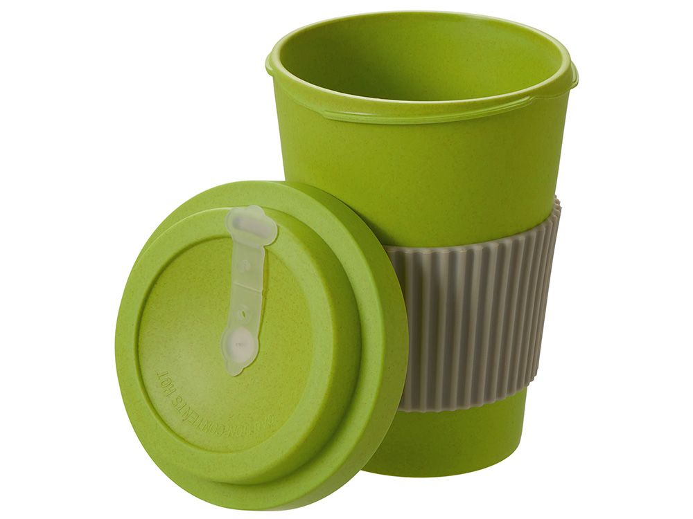 Термокружка из натуральных волокон «Muffin», зеленое яблоко - фото от интернет-магазина подарков Хочу Дарю