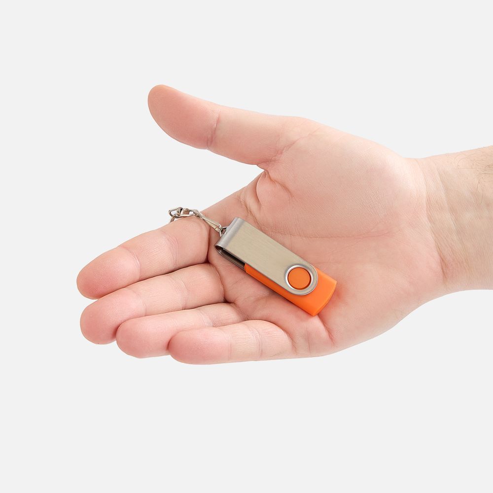 Флешка Twist, оранжевая, 16 Гб - фото от интернет-магазина подарков Хочу Дарю