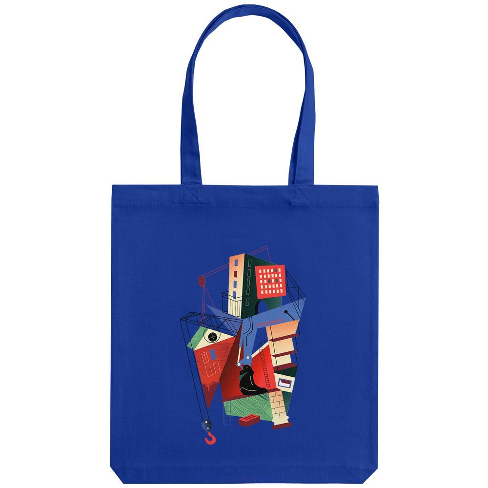 Холщовая сумка Architectonic, ярко-синяя - фото от интернет-магазина подарков Хочу Дарю