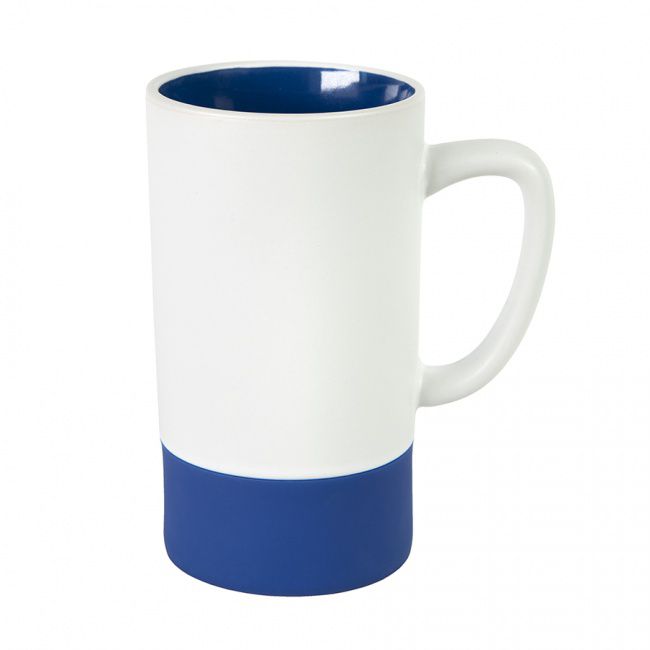 Кружка FUN2, белый с синим, 470 мл, керамика - фото от интернет-магазина подарков Хочу Дарю