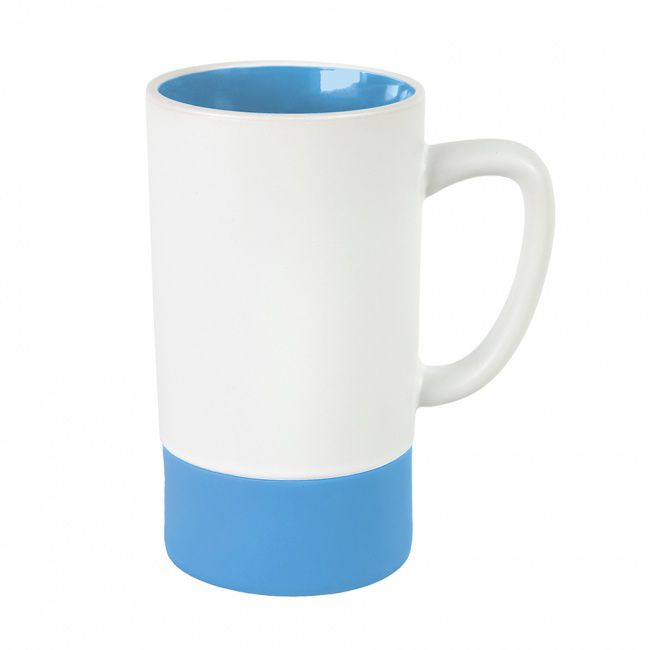 Кружка FUN2, белый с голубым, 470 мл,керамика - фото от интернет-магазина подарков Хочу Дарю