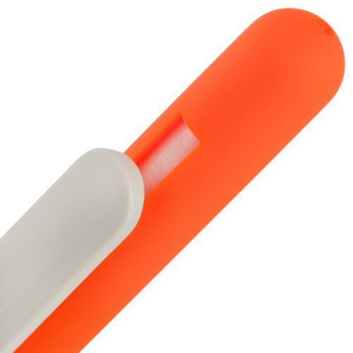 Ручка шариковая Swiper Soft Touch, неоново-оранжевая с белым - фото от ХочуДарю