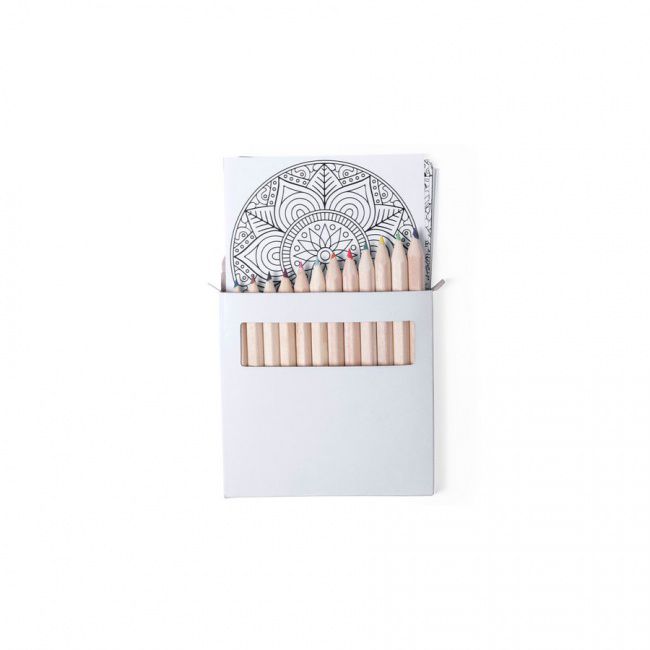 Набор цветных карандашей с раскрасками BOLTEX, 9х9х1см, бумага, дерево, картон - фото от интернет-магазина подарков Хочу Дарю