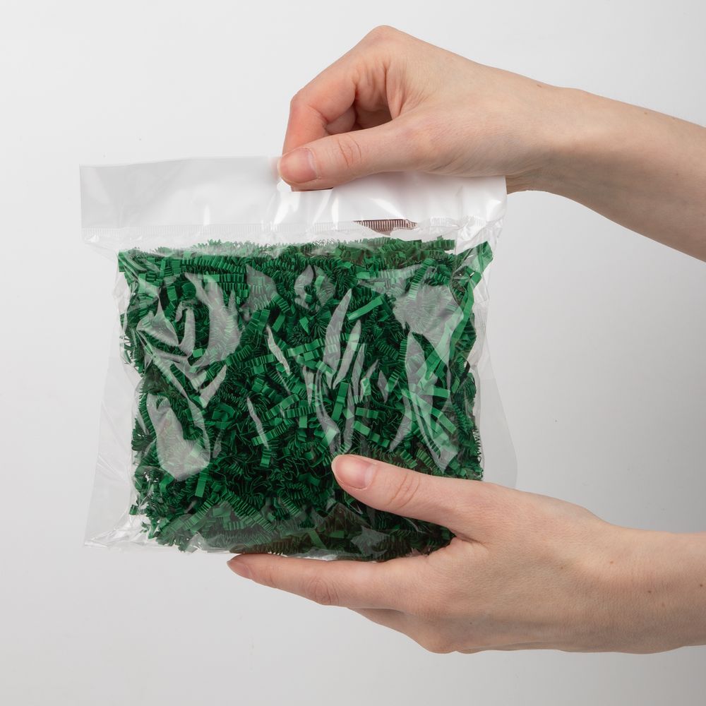 Бумажный наполнитель Chip, темно-зеленый (изумрудный) - фото от ХочуДарю