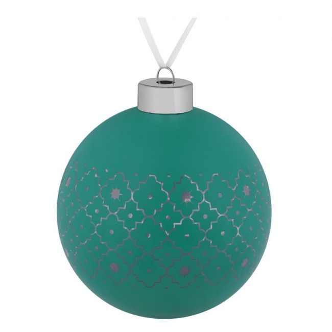 Елочный шар Chain, 10 см, зеленый - фото от интернет-магазина подарков Хочу Дарю