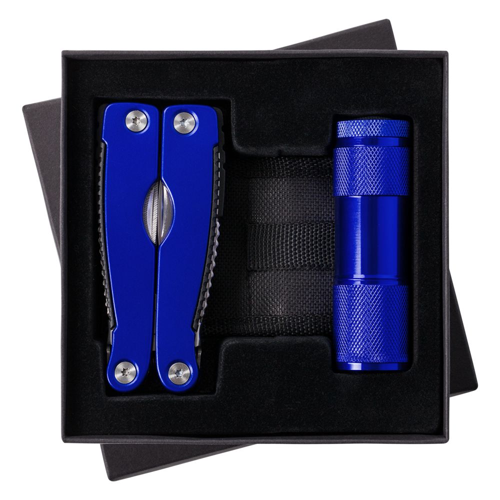Набор Handmaster: фонарик и мультитул, синий - фото от интернет-магазина подарков Хочу Дарю