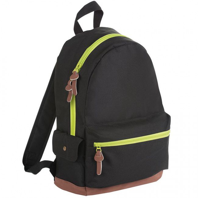 Рюкзак "PULSE", черный/зеленый, полиэстер  600D, 42х30х13 см, V16 литров - фото от интернет-магазина подарков Хочу Дарю