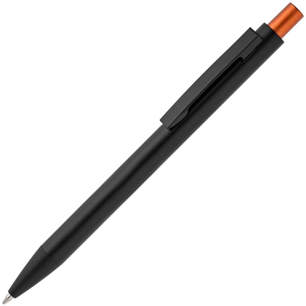 Ручка шариковая Chromatic, черная с оранжевым - фото от интернет-магазина подарков ХочуДарю