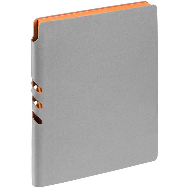 Ежедневник Flexpen, недатированный, серебристо-оранжевый - фото от интернет-магазина подарков Хочу Дарю