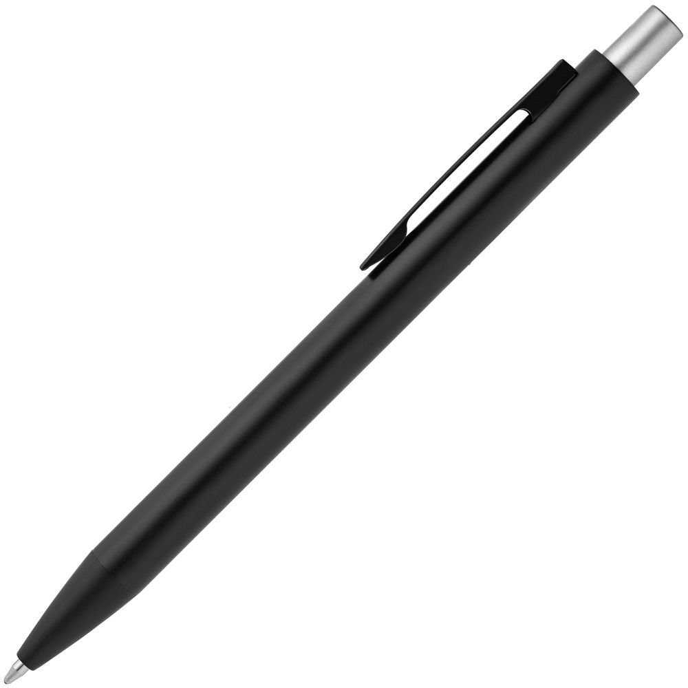 Ручка шариковая Chromatic, черная с серебристым - фото от интернет-магазина подарков ХочуДарю